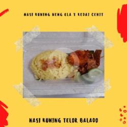 Nasi Kuning Telur Balado