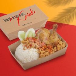 Nasi Kremes Ayam Paha Bakar Nyonya Muda