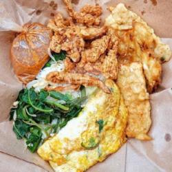 Nasi Pecel Jamur Telur Goreng:)