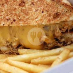 Grilled Cheese Sandwich Pulled Chicken Bbq