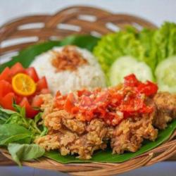 Paket Ayam Geprek Sambal Ijoo   Nasi   Teh O