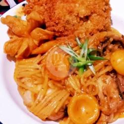 Sausage Chicken Katsu Spaghetti