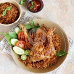 Nasi Ayam Serundeng  Tempe Tahu