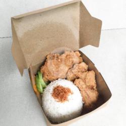 Nasi Kulit Ayam Krispy