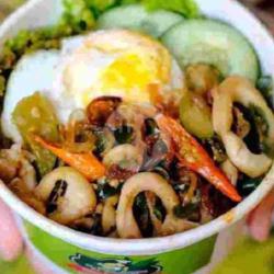 Rice Bowl Cumi Manis Pedas Telor Ceplok