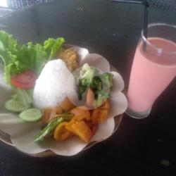 Nasi Kikil Tumis Perkedel Juice Jambu