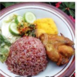 Nasi Merah Ayam Goreng