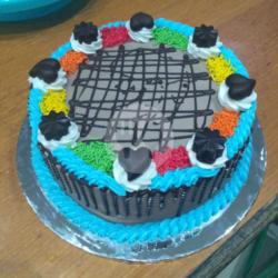 Kue Tart Coklat Biru With Ceres Rainbow