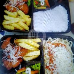 Bento Katsu Spagethi / Nasi