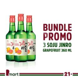 [21 ] Bundle 3 Soju Jinro Grapefruit 360ml