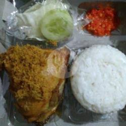 Paket Hemat Ayam Serundeng  Nasi Sambel Timun