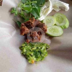 Nasi Ayam Penyet Ati Ampela Sambal Ijo   Es Teh Jumbo