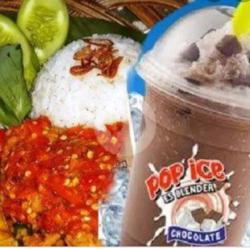 Ayam Geprek Pakai Nasi   Pop Ice, Bebas Memilih Rasa Apa Saja