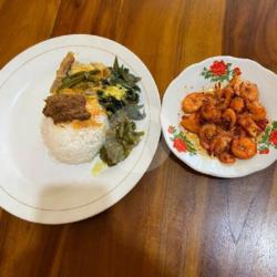 Nasi Rames   Udang Balado