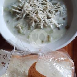 Bubur Kacang Ijo Gula Aren Keju Dan Roti Tawr