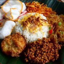 Nasi Uduk Perkedel Teri