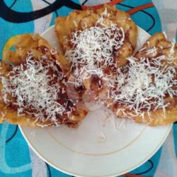 Pisang Goreng Kipas Madu Susu Putih Keju