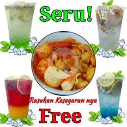 Seblak Seafood   Free Squash Drink