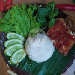 Ayam Penyet Dada  Nasi