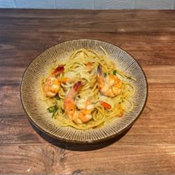 Spaghetti Udang Cabe Bawang