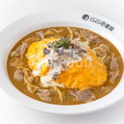 Beef Shabu & Creamed Mushroom Omelette Curry