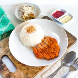 Chicken Katsu   Nasi