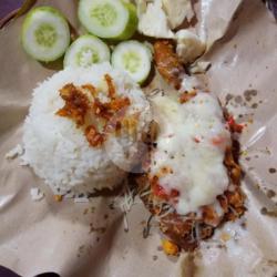 Ayam Gepuk Mozarella   Nasi