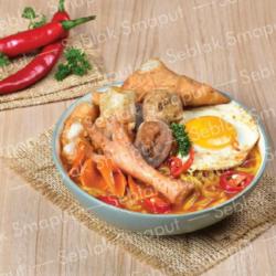 Seblak Komplit Double Toping Ceker   (bakso/sosis/otak2)