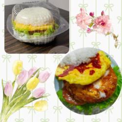 Nasi Burger Ayam Spesial