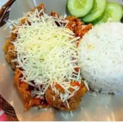 Nasi Ayam Geprek Keju Sepesial