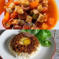 Combo 1 Soup Merah   1 Nasi Ayam Telur Kecap