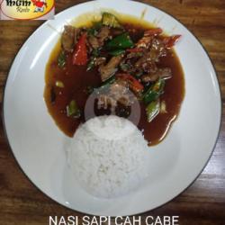 Nasi Sapi Cah Cabe