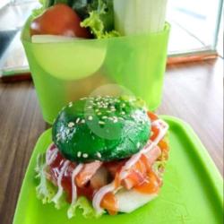 Burger Mini Warna Hijau