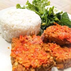 Nasi Geprek Tempe Goreng