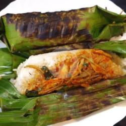 Nasi Bakar Isi Ayam Suwir   Sambal Geprek Original