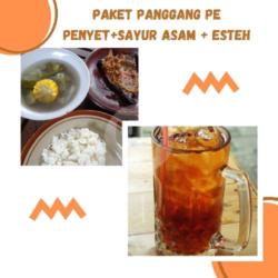 Paket Kenyang Komplit 1(paket Panggang Pe/tongkol Penyet Sayur Asem Es/hangat Teh)