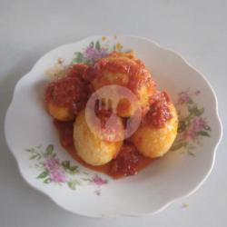 Telor Bulat Cabe   Nasi