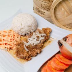 Chicken Steak Rice With Teriyaki Sauce