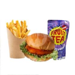 Paket Fire Cheese Burger