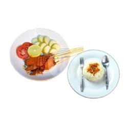 Parit Sate Ayam Campur   Nasi/lontong