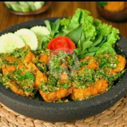 Penyetan Tempe Sambel Ijo