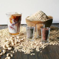 Iced Hazelnut Almond Cafe Latte