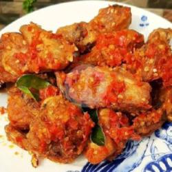 Ayam Goreng Sosis Cabe Merah