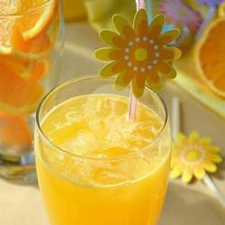 Es Jeruk Nanas Soda (bunga Matahari) Mocktail