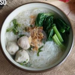 Bihun Kuah Topping Pangsit   Bakso