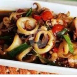 Cumi Lada Hitam   Nasi