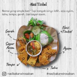 Nasi Timbel (nasi, Ayam, Tahu Tempe, Gereh, Sayur Asem)