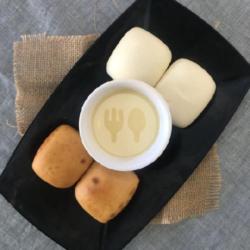 Fried Mantou With Condensed Milk (4 Pcs)