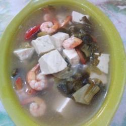 Kuah Sayur Asin Tahu Udang