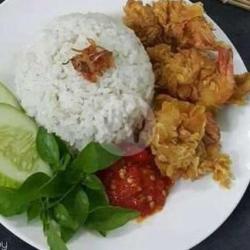 Nasi Lalapan Udang Crispy